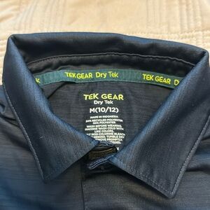 Boys Dry Tek navy blue polo